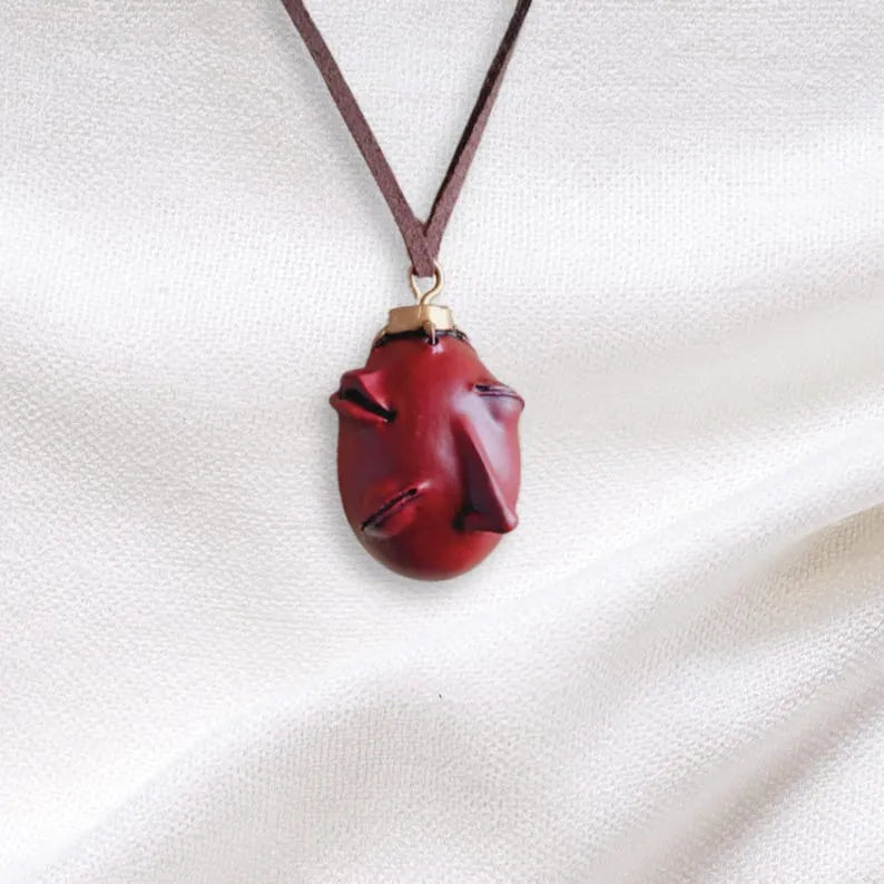 Handmade Berserk Egg of the King Necklace – Behelit Anime Pendant, Gothic Jewelry
