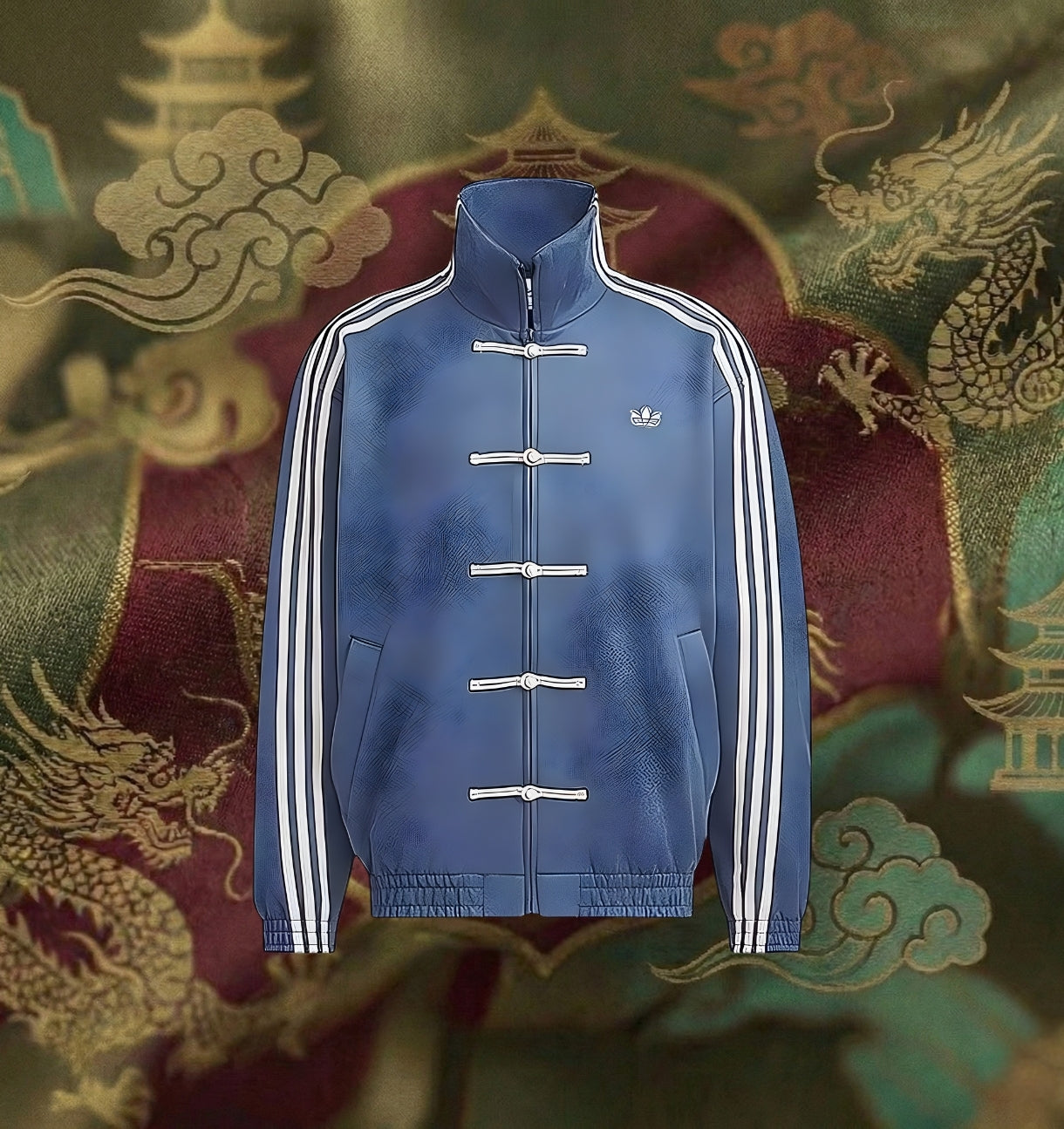 Modern Hanfu Jacket Unisex | Quilted Neo-Chinese Tang Suit | Lunar New Year 2026 Gift | Streetwear Frog Button Coat | Velvet Year of the Horse