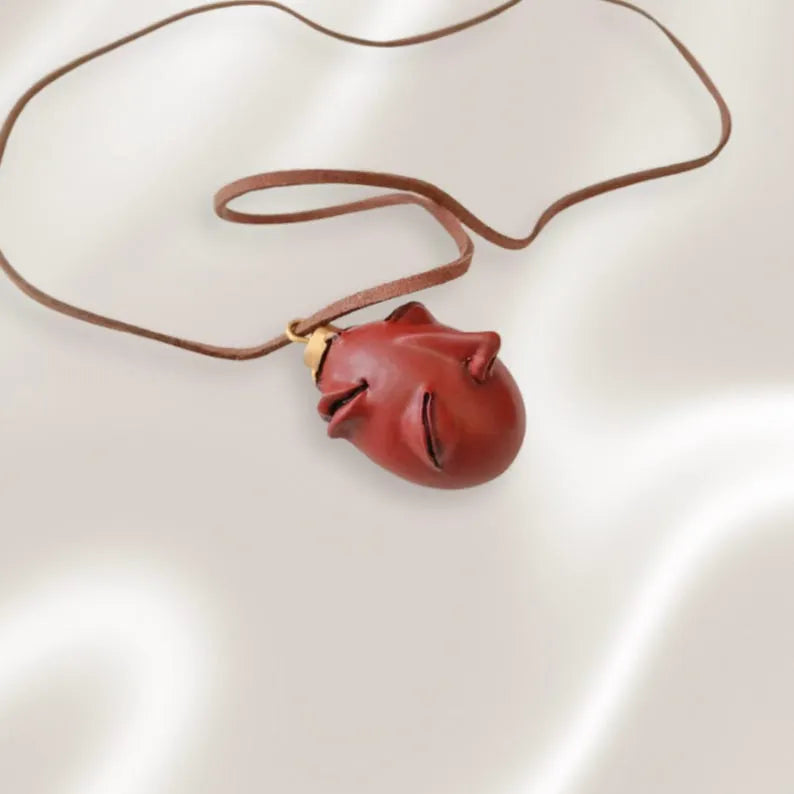 Handmade Berserk Egg of the King Necklace – Behelit Anime Pendant, Gothic Jewelry