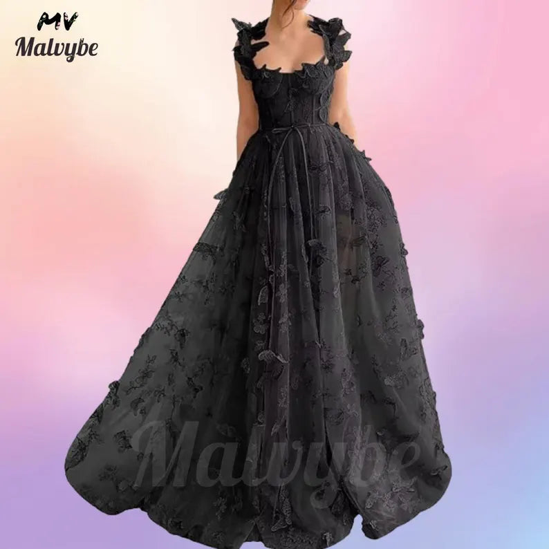 Green Ruffle Maxi Dress: Floral Lace Cottagecore Gown