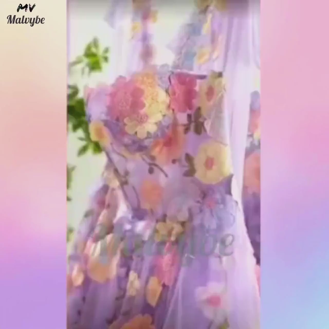 Floral Embroidered Tulle Dress: 3D Flower Appliqué Fairycore Party Outfit | Romantic A-Line dress