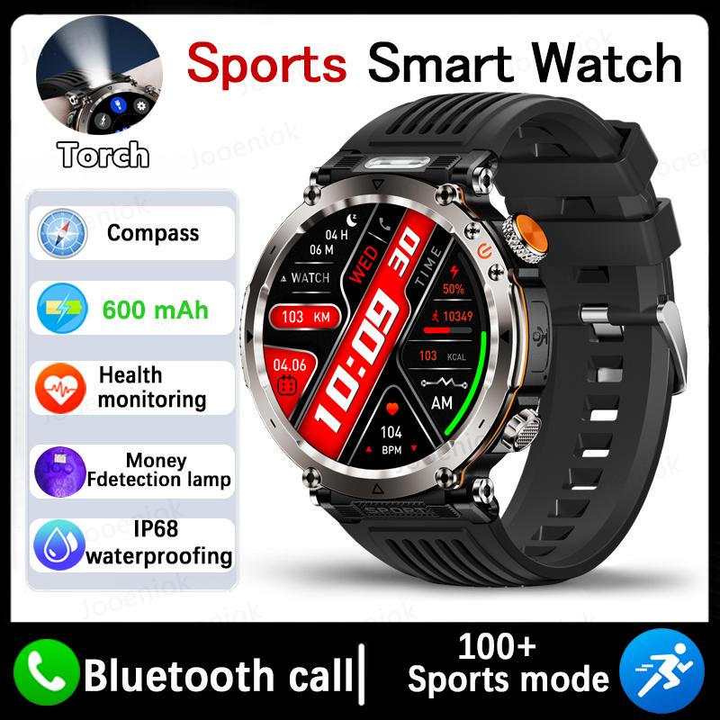Rugged Smartwatch GPS Compass LED Flashlight HD Calling Waterproof Fitness Track - Picture 7 of 12