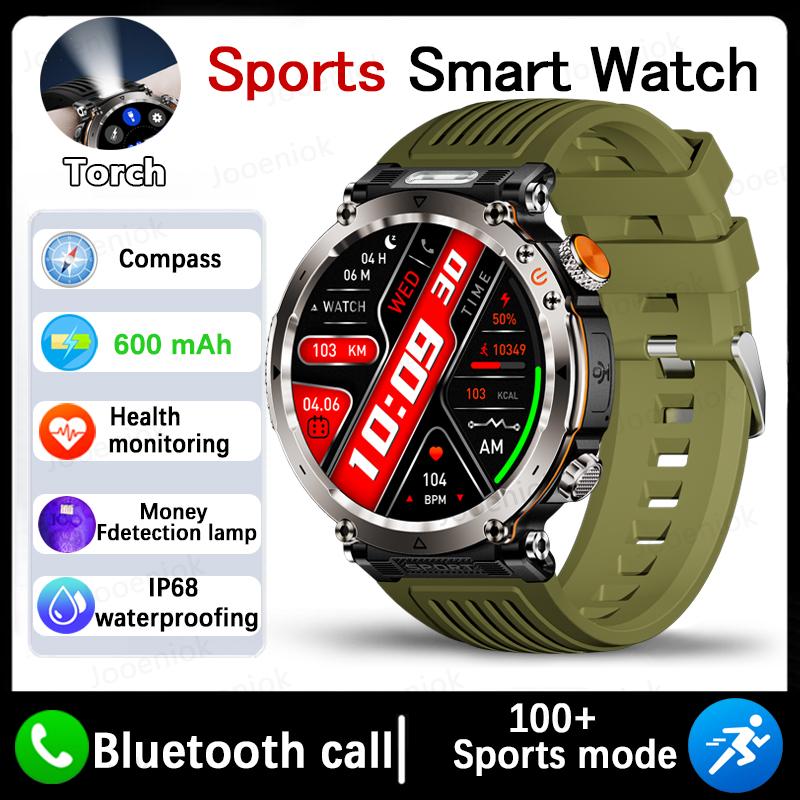 Rugged Smartwatch GPS Compass LED Flashlight HD Calling Waterproof Fitness Track - Picture 10 of 12