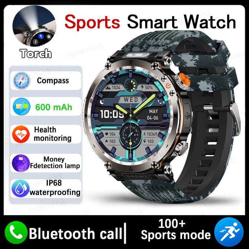 Rugged Smartwatch GPS Compass LED Flashlight HD Calling Waterproof Fitness Track - Picture 11 of 12